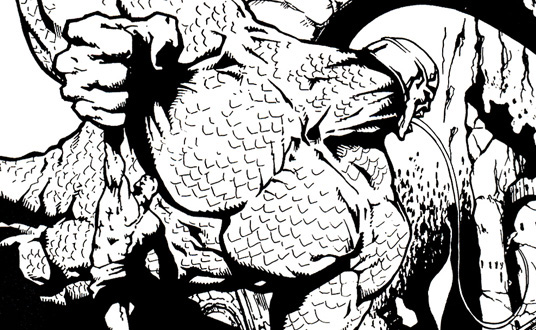 Comic Inking Artwork